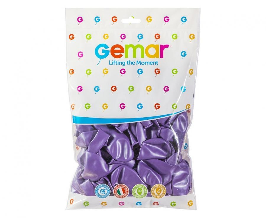 Balony lawendowe metalizowane 10" śr. 26cm (100szt) GM90/63 GoDan